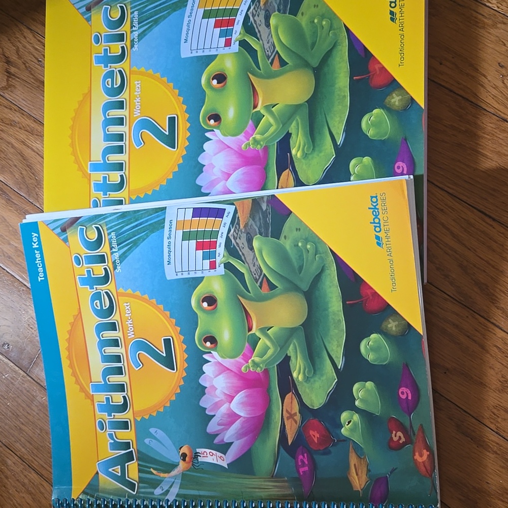 NWT Abeka Arithmetic 2 Work Text And Teacher Key